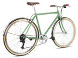 6KU Odyssey 8spd City Bike - Silverlake Green - Simple Bike Store