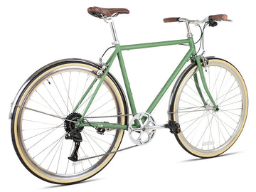6KU Odyssey 8spd City Bike - Silverlake Green - Simple Bike Store