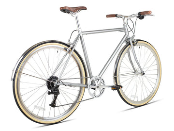6KU Odyssey 8spd City Bike - Brandford Silver - Simple Bike Store
