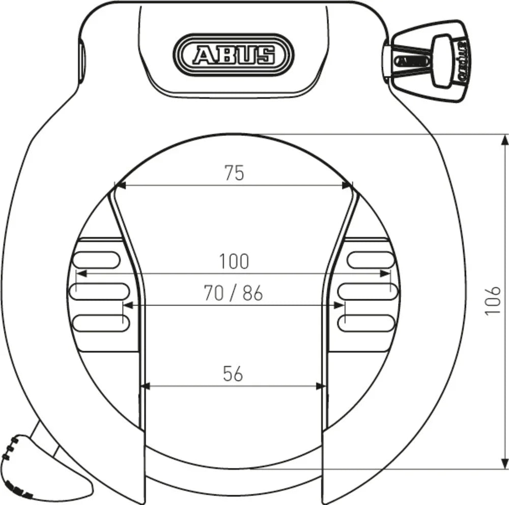 Abus Pro Amparo 4750 S Ring Lock - Simple Bike Store