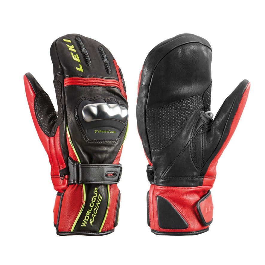 LEKI Gloves WC Race Titanium Mitten Black/Red