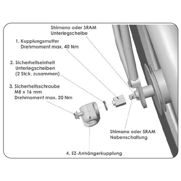 THULE Internal Hub Hitch Adapter 3/8" - Simple Bike Store