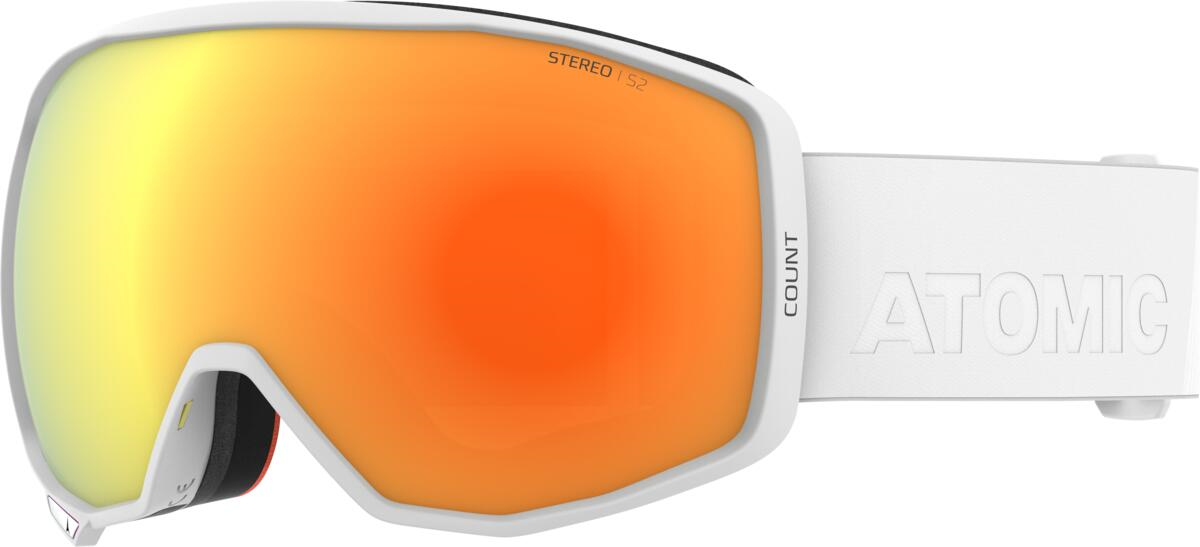 White with Red ATOMIC Glasses Count Stereo White w/Red ST C2