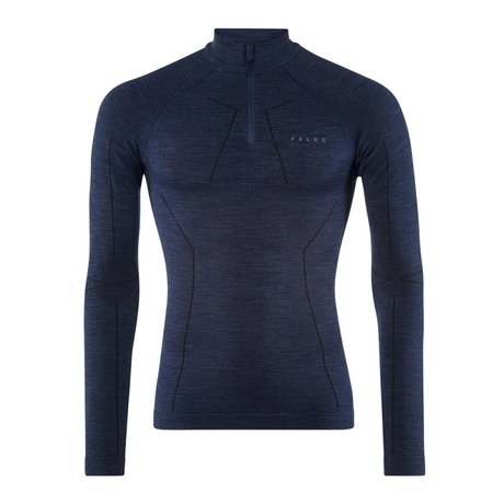 falke-thermoshirt-ls-wool-tech-zip-reg-dark-blue