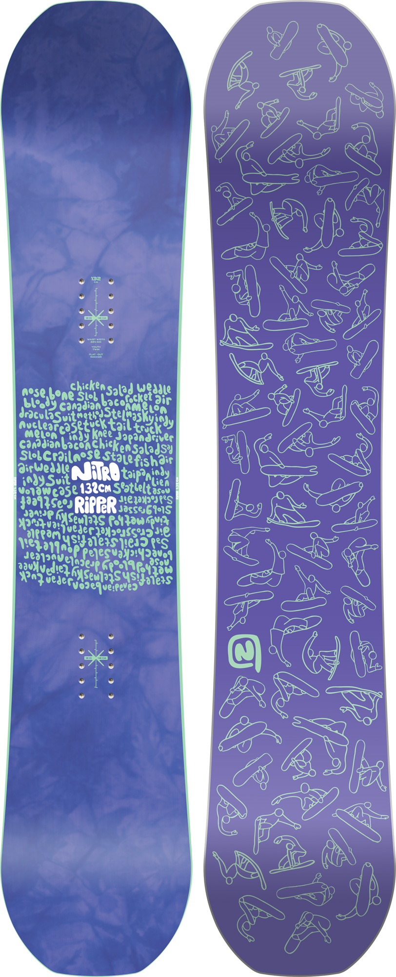 132cm NITRO Board Ripper Youth Purple