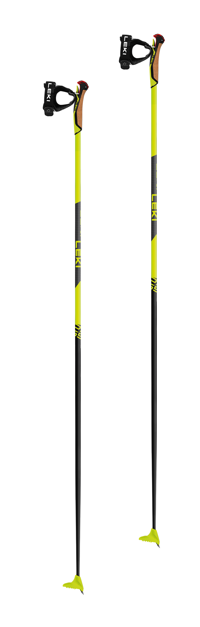 145 cm cross country ski poles 145cm LEKI XC Ski Poles PRC 650 Black/Yellow