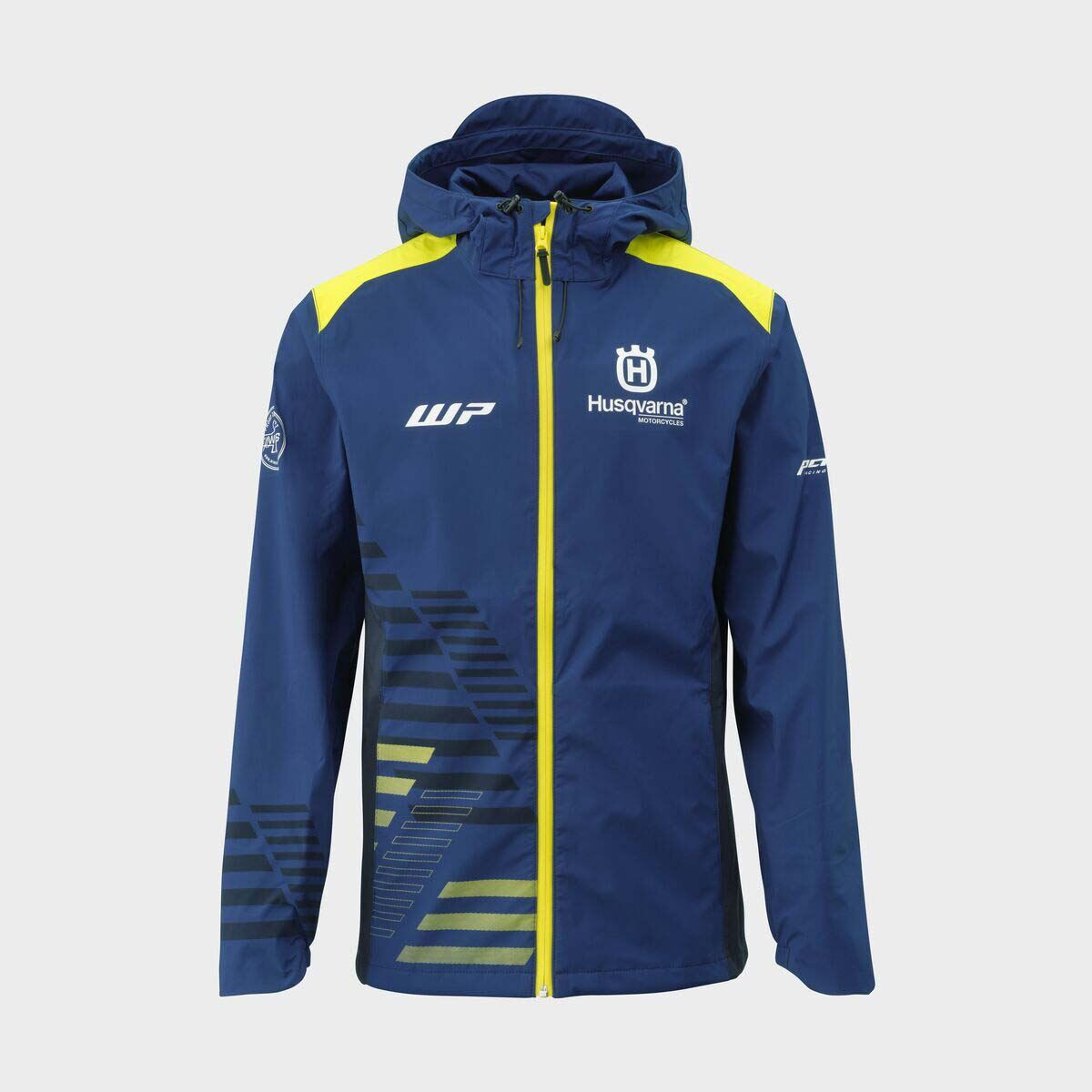Husqvarna バイクジャケット S ネイビー/イエロー HUSQVARNA Team Hardshell blue/yellow jacket – Simple Bike Store