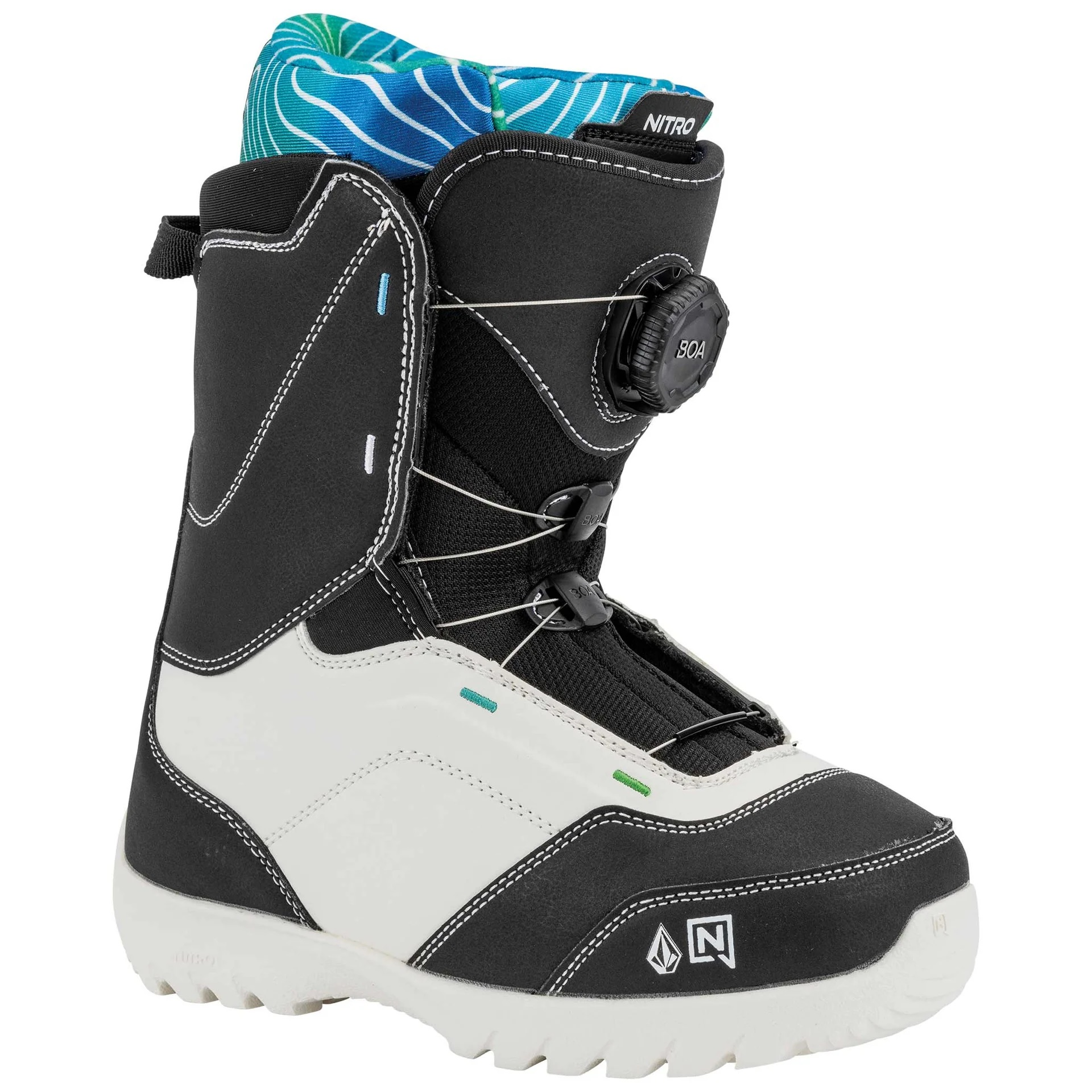 NITRO ナイトロキッズ DROID BOA X VOLCOM 新品　23、5 NITRO Boots Droid Boa X Volcom Black/White – Simple Bike Store