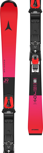 ATOMIC NY Redster J9 RS J-RP w/Icon 10 red/violet alpine skis with bindings