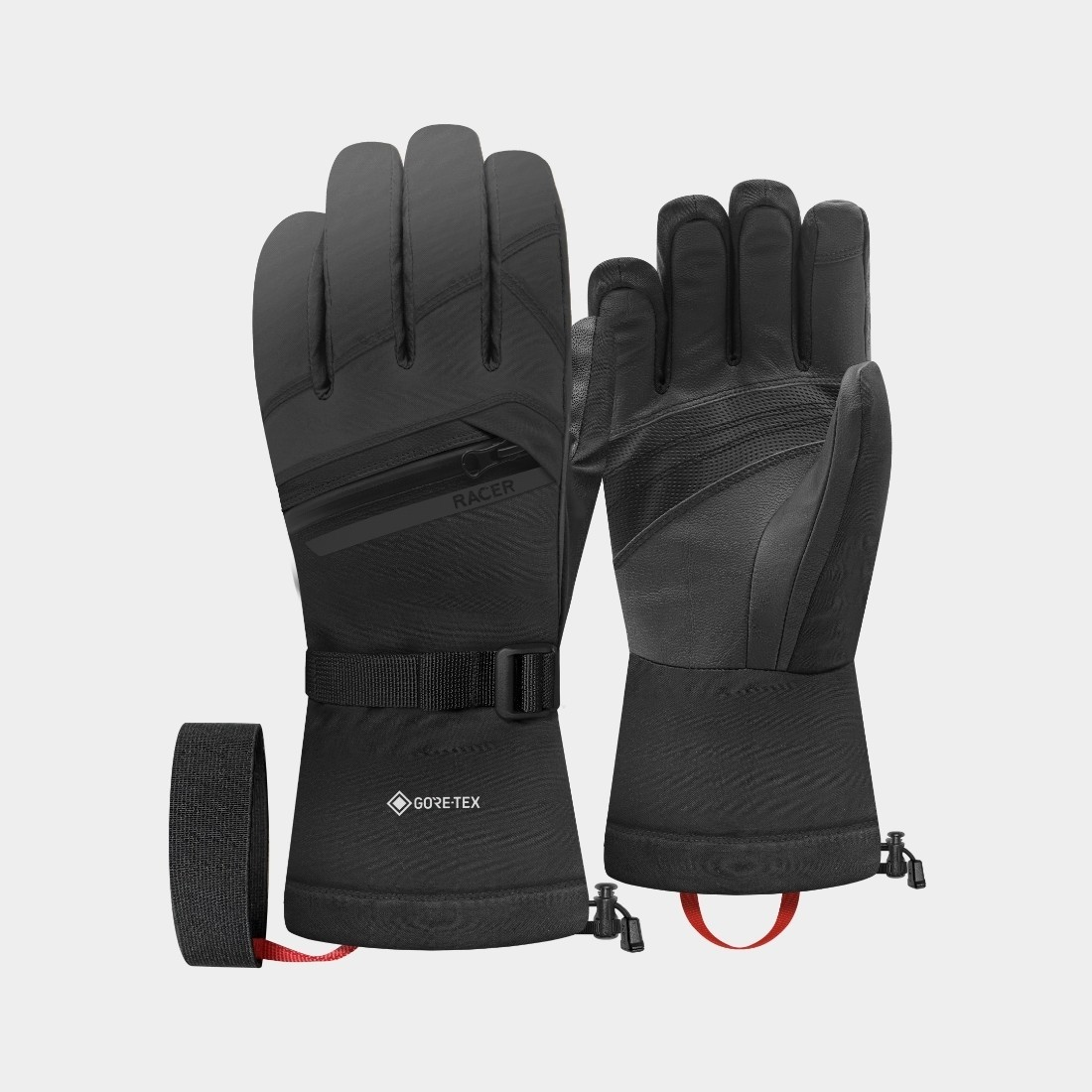 L/9 RACER Graven 7 GTX schwarz/schwarze Handschuhe