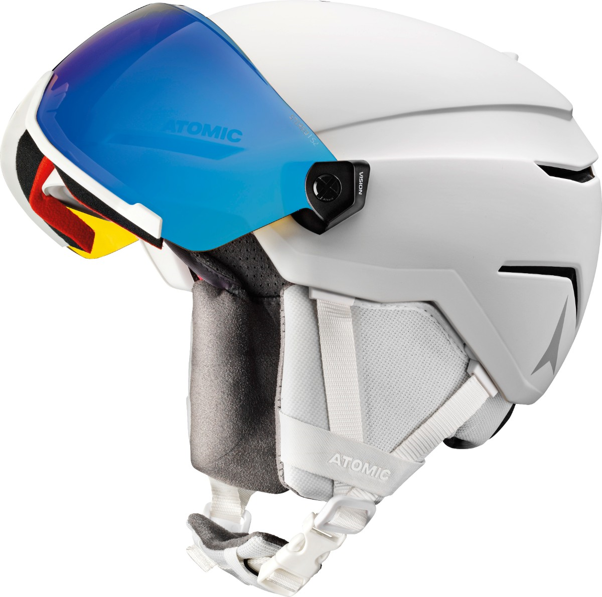 awe fahrradhelm Atomic Savor Visor Stereo Helmet- White