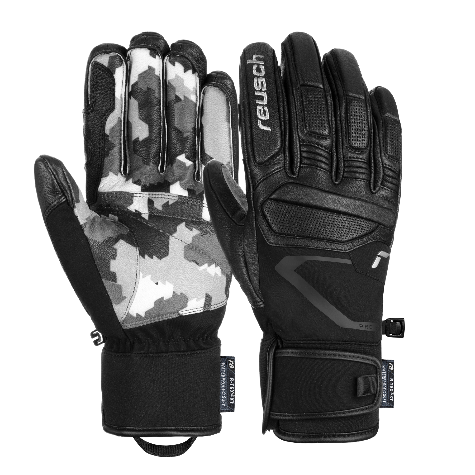 REUSCH Handschuhe Marco Schwarz Schwarz/Grau Tarnmuster – Simple Bike Store