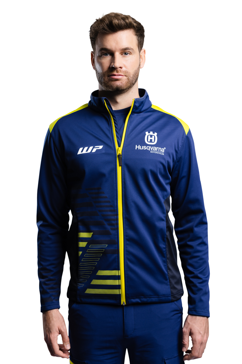 Husqvarna バイクジャケット S ネイビー/イエロー HUSQVARNA Team Softshell blue/yellow jacket – Simple Bike Store