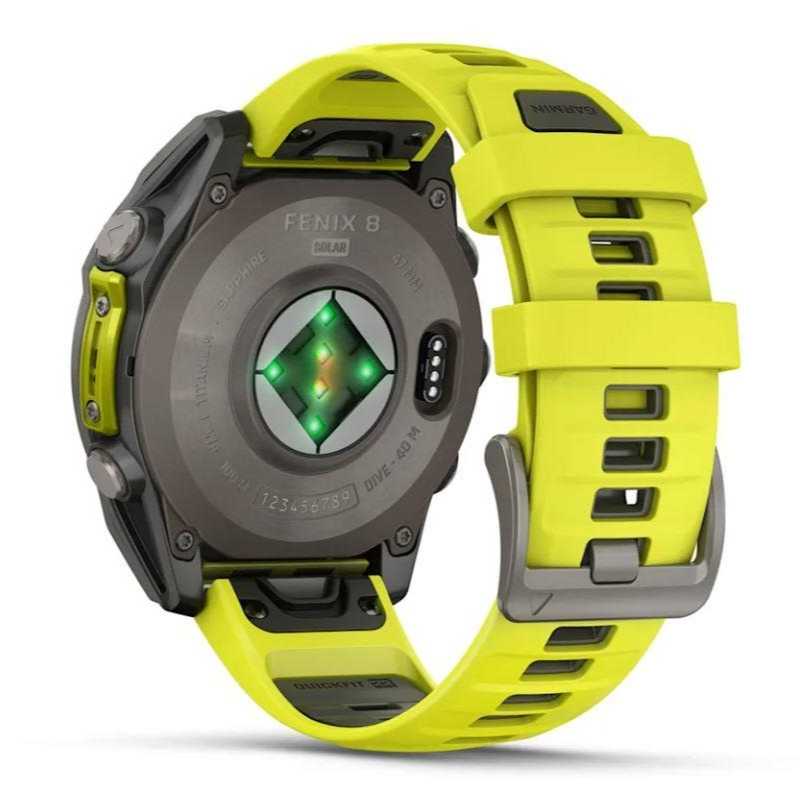 GARMIN watch Fenix 8 47mm Solar Sapphire titanium/yellow – Simple