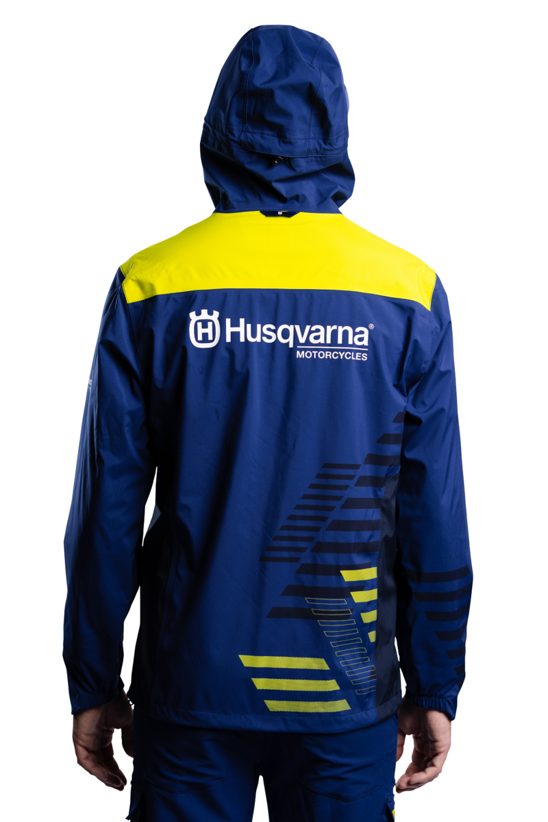 Husqvarna バイクジャケット S ネイビー/イエロー HUSQVARNA Team Hardshell blue/yellow jacket – Simple Bike Store