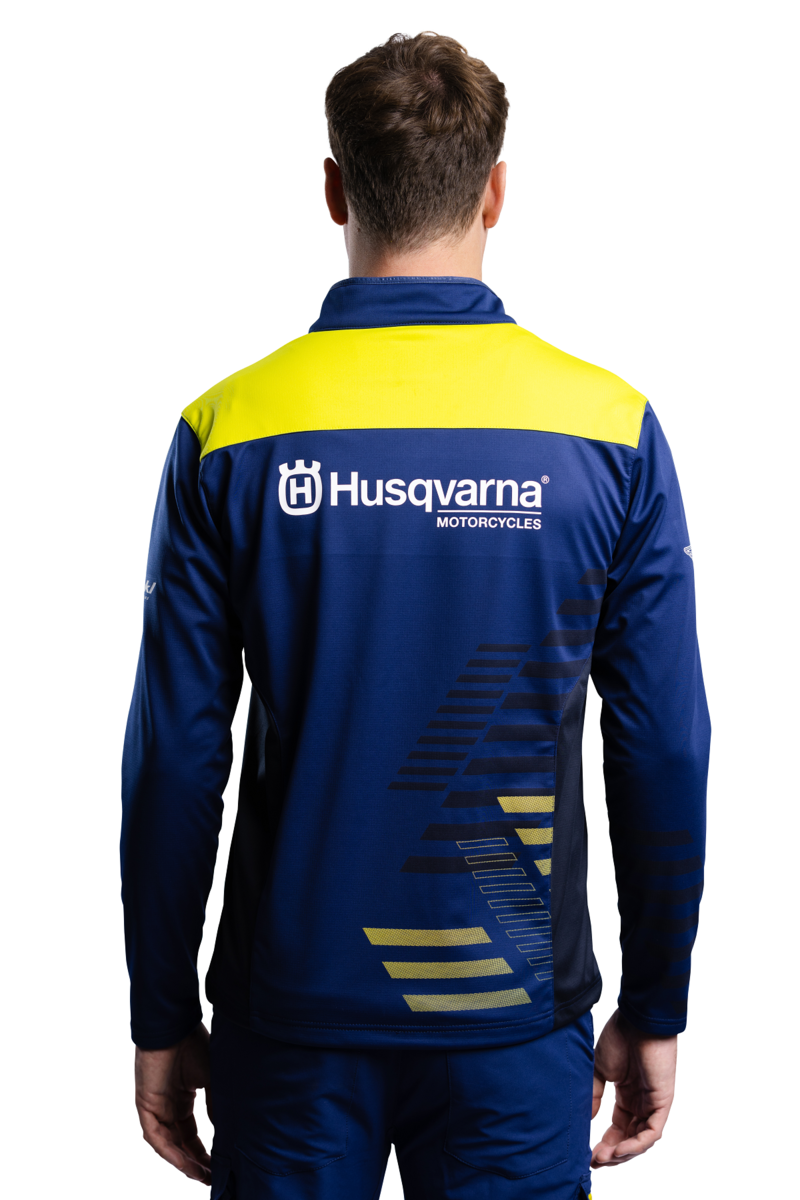 Husqvarna バイクジャケット S ネイビー/イエロー HUSQVARNA Team Softshell blue/yellow jacket – Simple Bike Store