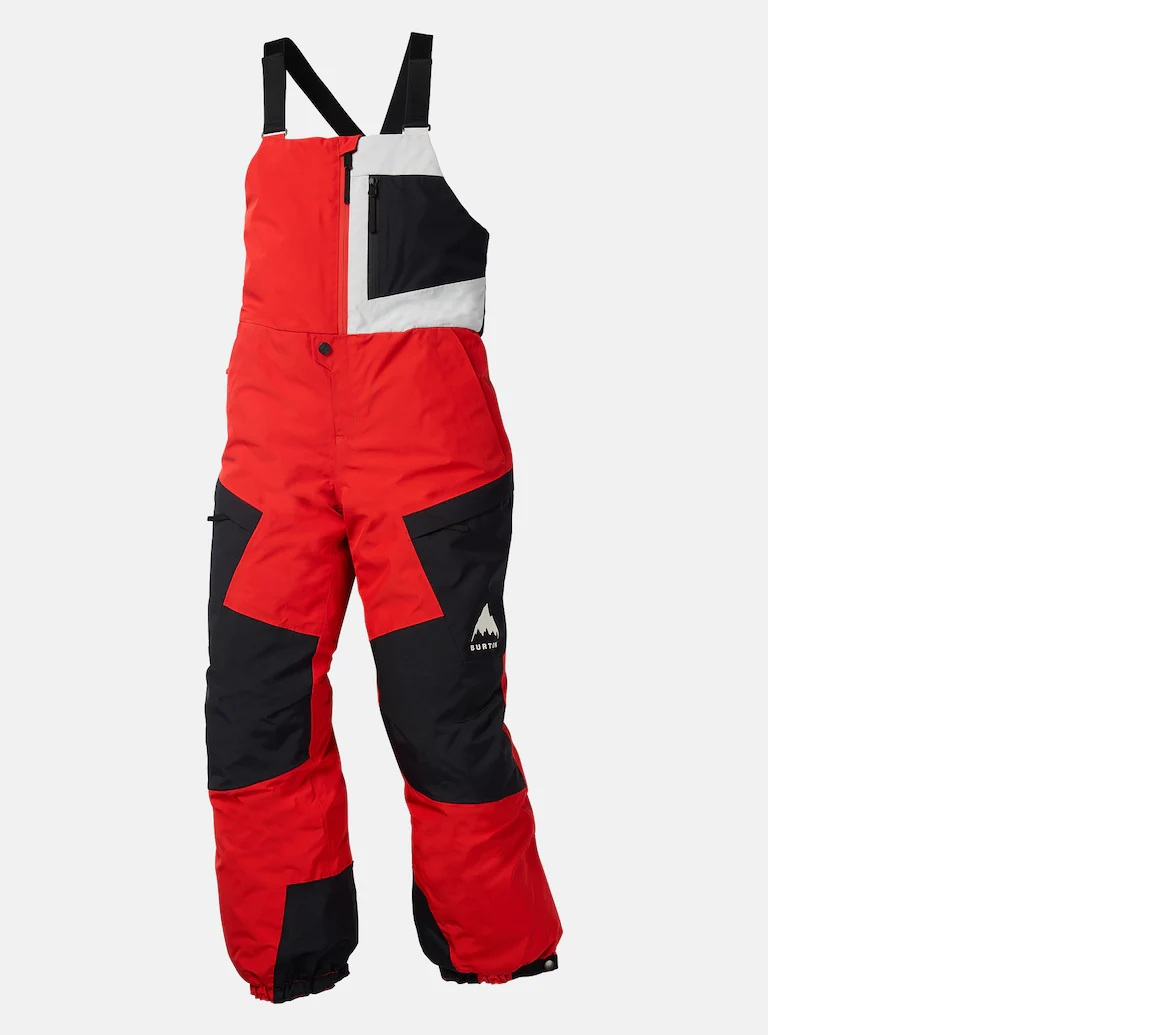 BURTON pants Kids Gore Powline BIB flame red/true black – Simple