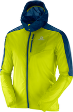 SALOMON Fast Wing Hoodie green/blue windbreaker hoodie