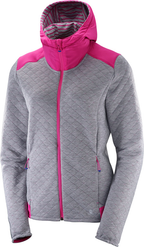 SALOMON Elevate FZ Mid W Grey/Pink Hoodie