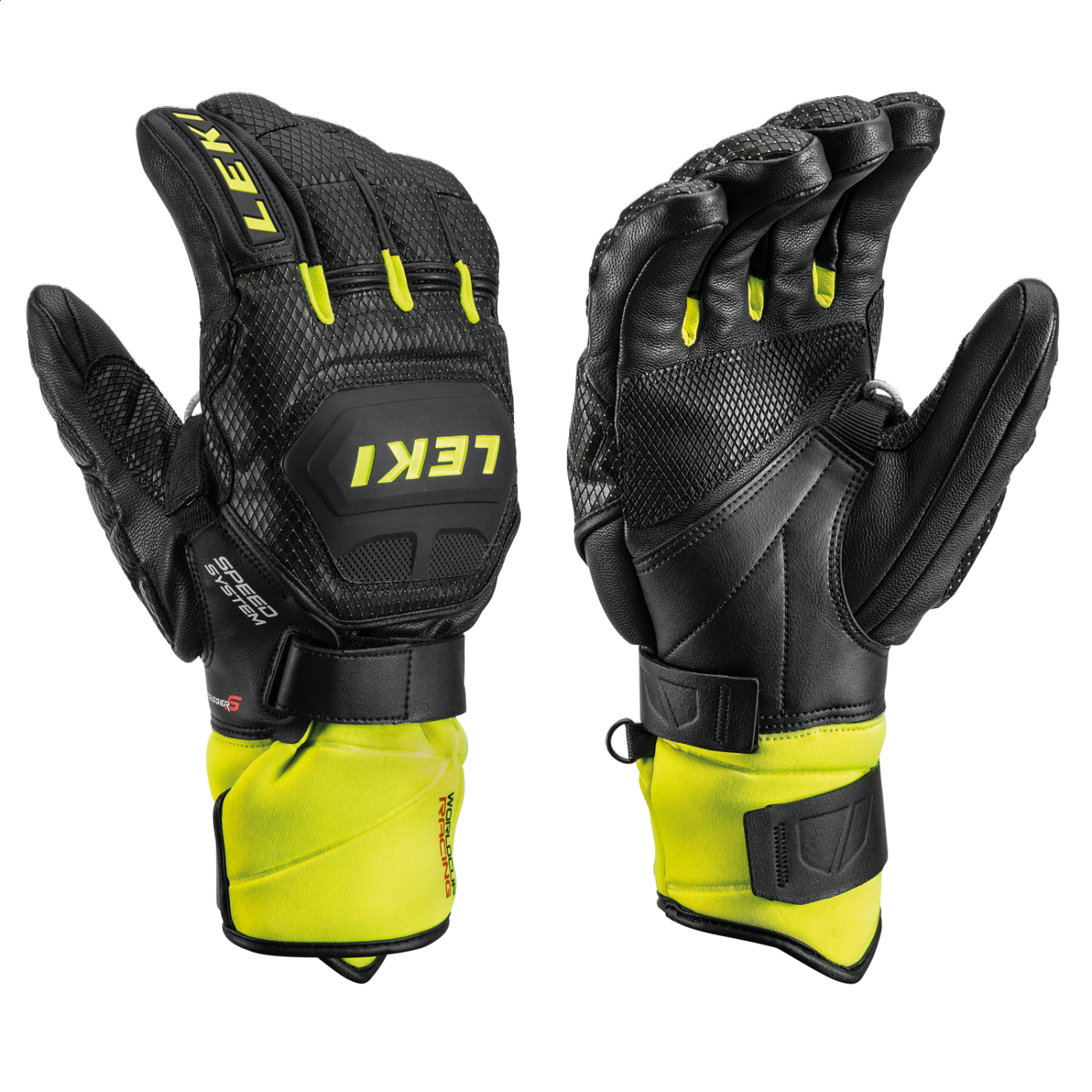LEKI Handschuhe WC Race Flex S JR schwarz/gelb – Simple Bike Store