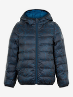 Color KIDS Winter Jacket Quilted Reversible AOP Dark Blue