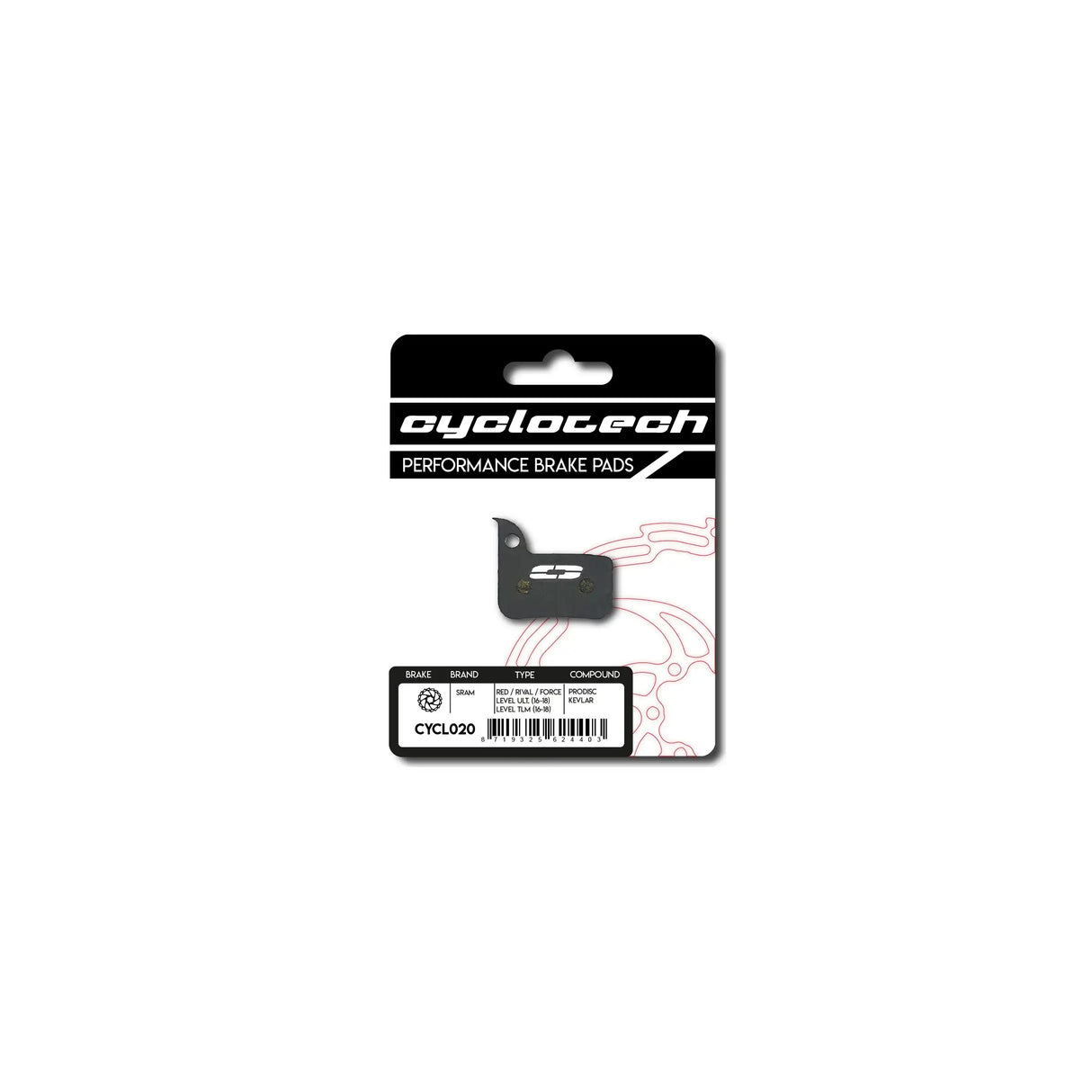 Cyclotech Disc Brake Pads Prodisc Kevlar Sram
