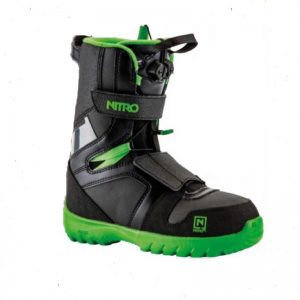 green nitro snowboard boots NITRO Boots Rental Youth QLS Black/Green 22.0