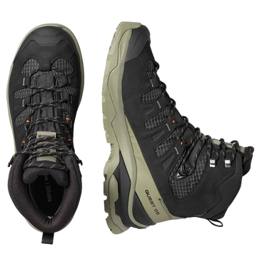 SALOMON Quest 5 GTX black/deep litchen green/black shoes