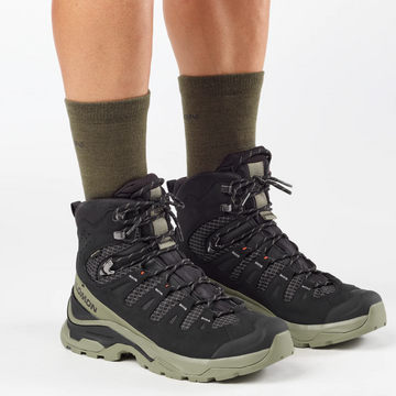 SALOMON Quest 5 GTX black/deep litchen green/black shoes
