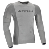 Gray long-sleeve shirt with Acerbis logo on a white background