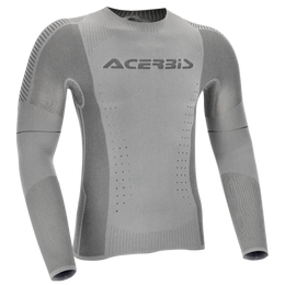 Gray long-sleeve shirt with Acerbis logo on a white background