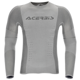 Gray long-sleeve shirt with Acerbis logo on a white background