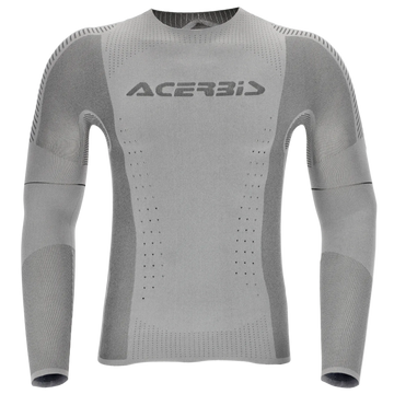 Gray long-sleeve shirt with Acerbis logo on a white background
