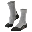 Pair of gray and black socks on a white background