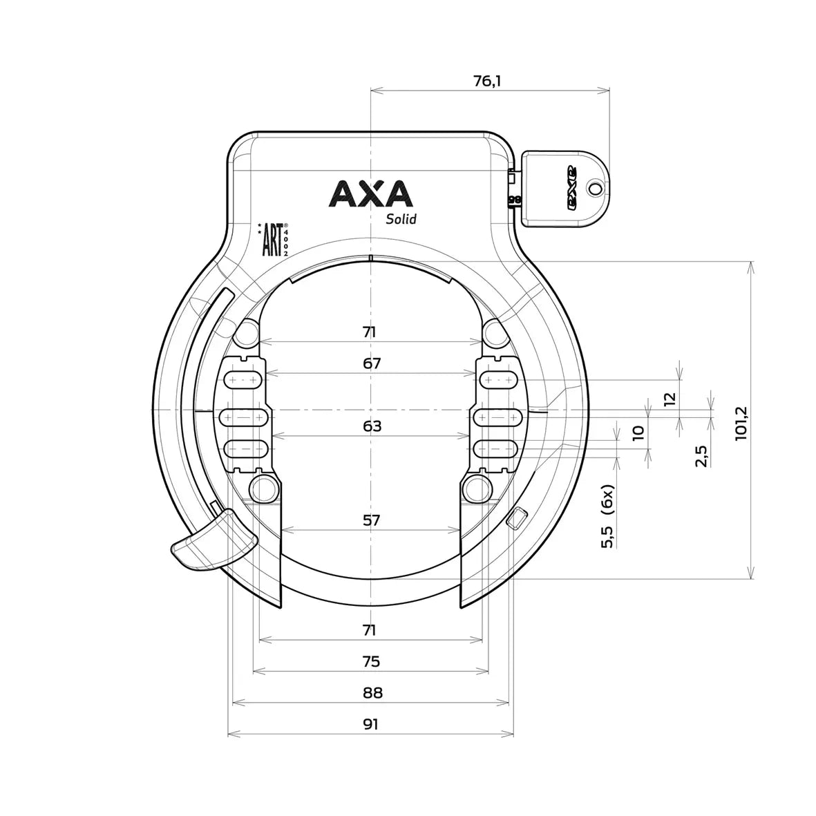 AXA Solid Ring Lock - Simple Bike Store