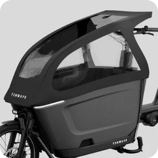lastenfahrrad regenschutz Tenways Cargo One Canopy Regenschutz (Neu) – Simple Bike Store