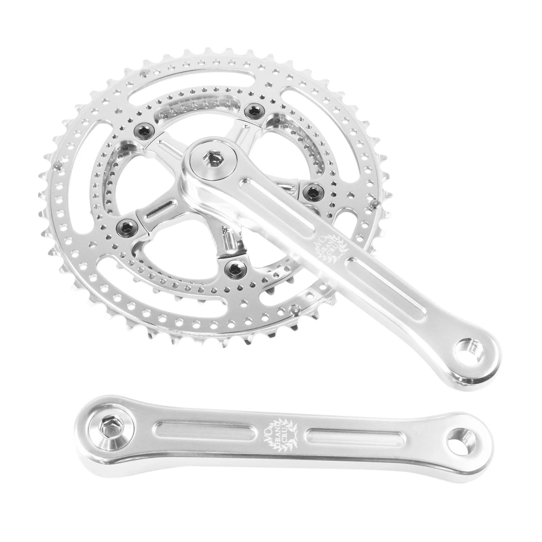 Velo Orange Grand Cru Drillium 110 Fluted Double Crankset – Simple
