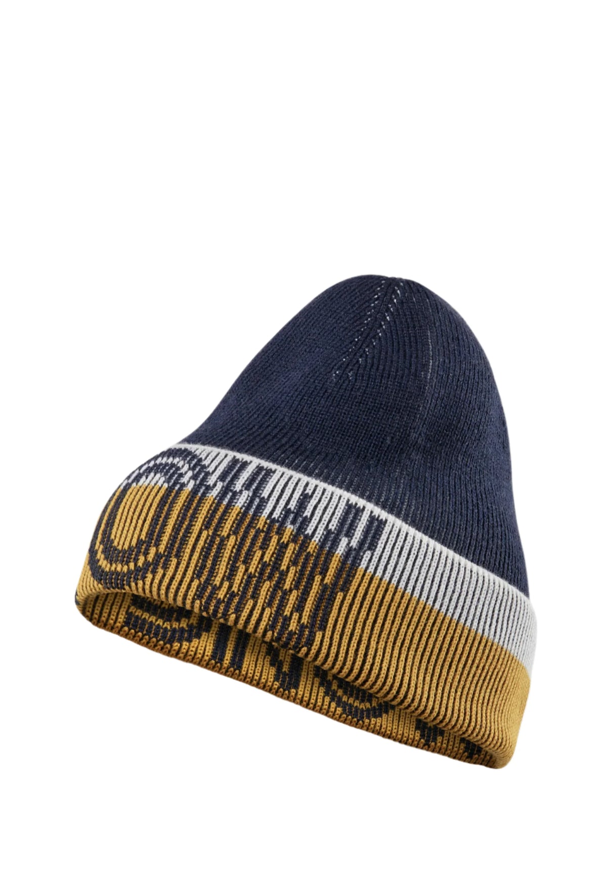 FALKE Hat Winter Skiing Beanie Blue/Yellow/White
