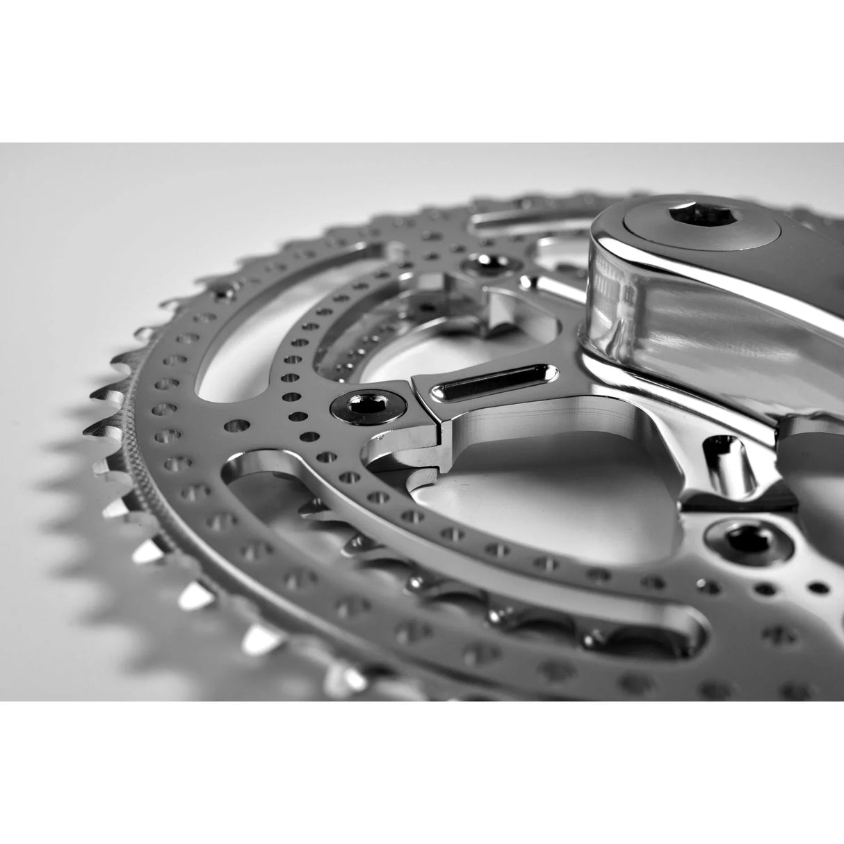 Velo Orange Grand Cru Drillium 110 Fluted Double Crankset - Simple Bike Store