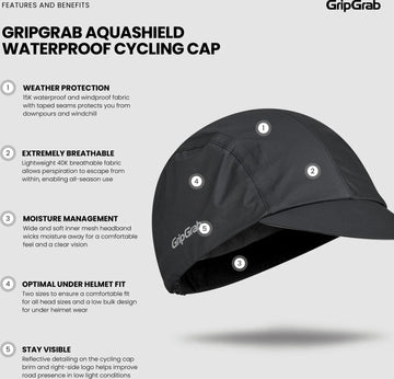 GripGrab AquaShield Waterproof Cycling Cap - Simple Bike Store