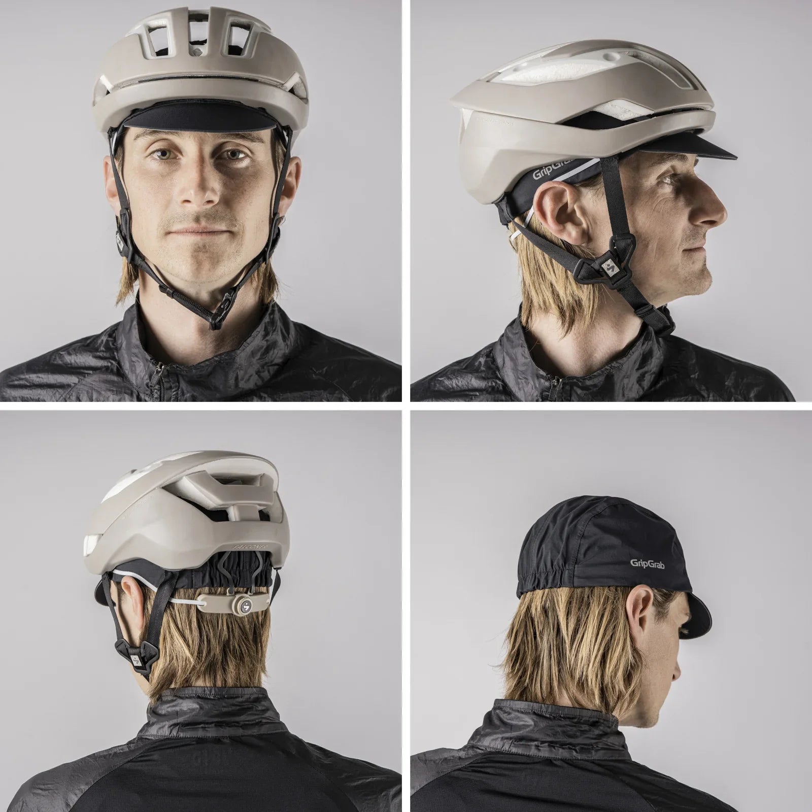 Schwarz / S/M GripGrab AquaShield wasserdichte Fahrradkappe