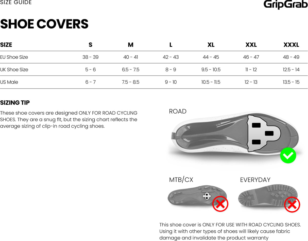 GripGrab PACR wasserdichte Winter-Rennrad-Überschuhe