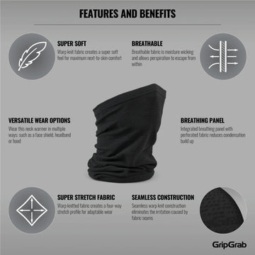 GripGrab Freedom Warp Knitted Seamless Neck Warmer - Simple Bike Store