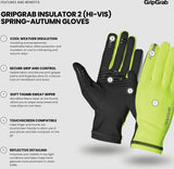 GripGrab Insulator 2 Hi-Vis Spring-Autumn Gloves - Simple Bike Store