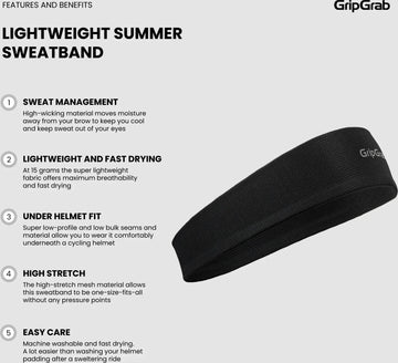 GripGrab Lightweight Summer Sweatband - Simple Bike Store