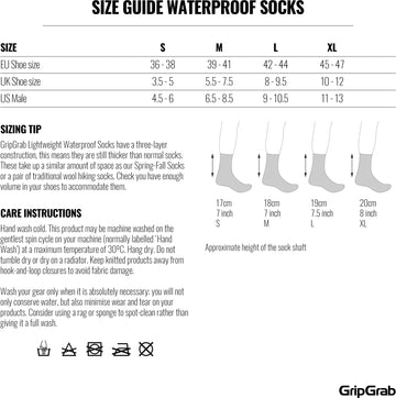 GripGrab Lightweight Waterproof Spring-Autumn Socks - Simple Bike Store