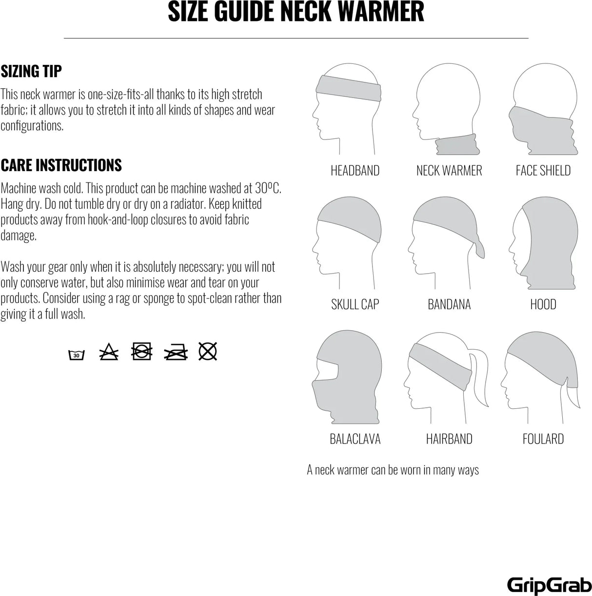 GripGrab Freedom Warp Knitted Seamless Neck Warmer - Simple Bike Store