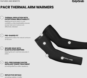 GripGrab PACR Thermal Arm Warmers - Simple Bike Store