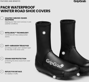 GripGrab PACR Waterproof Winter Road Shoe Covers