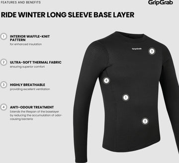 GripGrab Ride Winter Long Sleeve Base Layer - Simple Bike Store